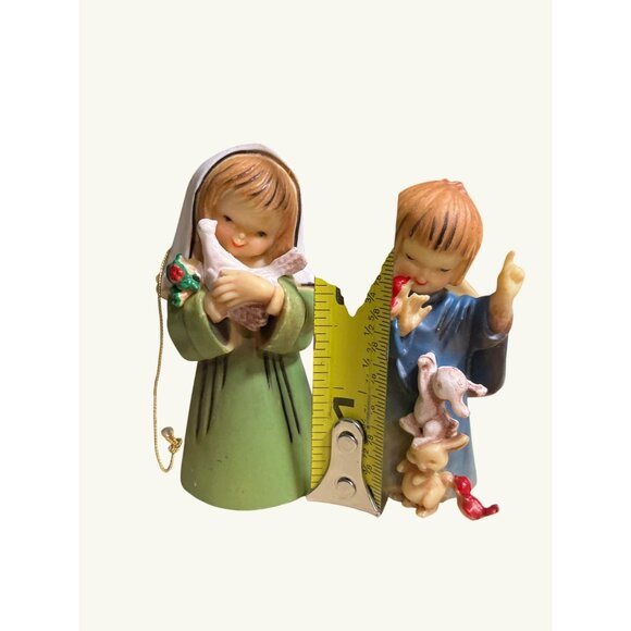 Vintage Angel Ornaments With Birds and Flowers Set Of 2 - Picture 9 of 11